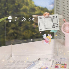 Erasable Desktop Acrylic Note Board Stand
