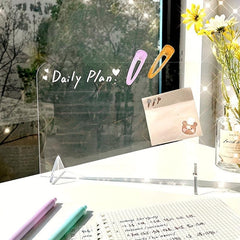 Erasable Desktop Acrylic Note Board Stand