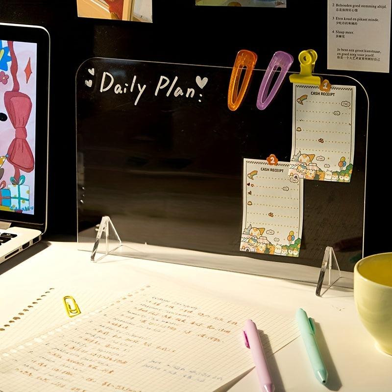 Erasable Desktop Acrylic Note Board Stand