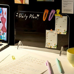 Erasable Desktop Acrylic Note Board Stand