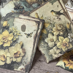 30pcs Retro Art Bee Multiple Flowers Animal Plant Journal Diy Decoration Paper