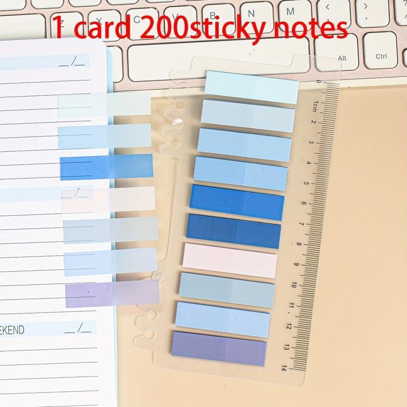 200 Sheets PET Sticky Notes Index Stickers Note Stickers Label Paper Instruction