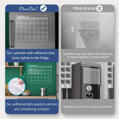 Reusable Dry Erase Monthly Calendar Set - 3PCS