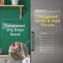 Reusable Dry Erase Monthly Calendar Set - 3PCS