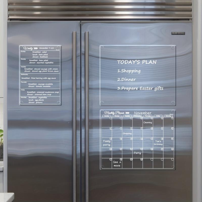Reusable Dry Erase Monthly Calendar Set - 3PCS