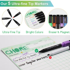 Magnetic Family Chore Chart - Dry Erase - Daily Responsibility - Reward System