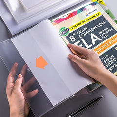 10pcs Transparent Plastic Book Covers Self Adhesive Waterproof A4 16K 25