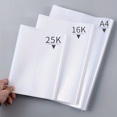 10pcs Transparent Plastic Book Covers Self Adhesive Waterproof A4 16K 25