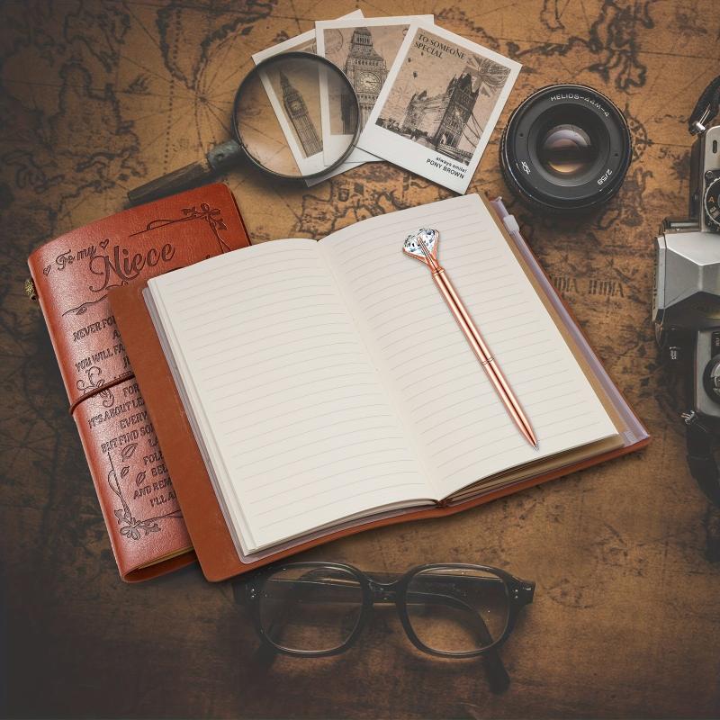 Niece Leather Journal Set With Pen 140 Pages Refillable Travel Diary