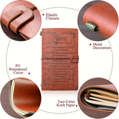 Niece Leather Journal Set With Pen 140 Pages Refillable Travel Diary