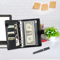 PU Leather Budget Planner A6 Cash Envelope Binder