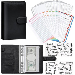 PU Leather Budget Planner A6 Cash Envelope Binder