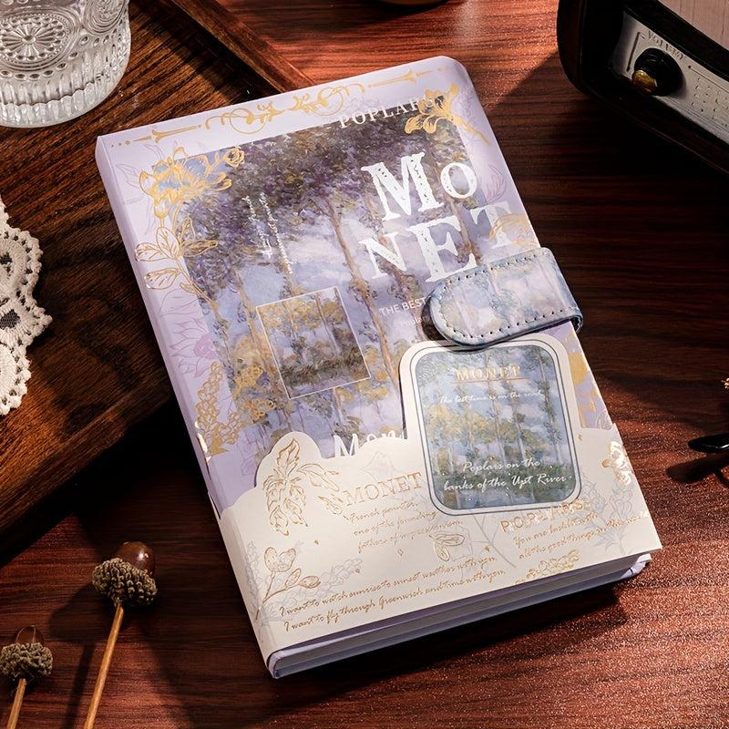 1pc 3 Themes 118Sheets 236Pages Painted Inside Notebook Journal Book Hardcover
