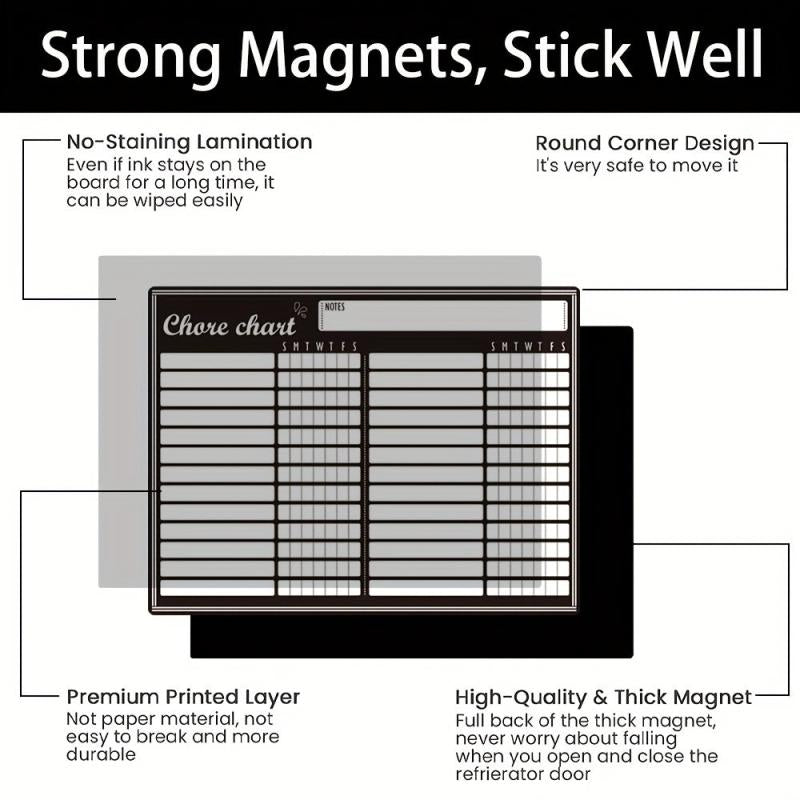 Magnetic Whiteboard Reward Chore Chart Dry Erase Refrigerator