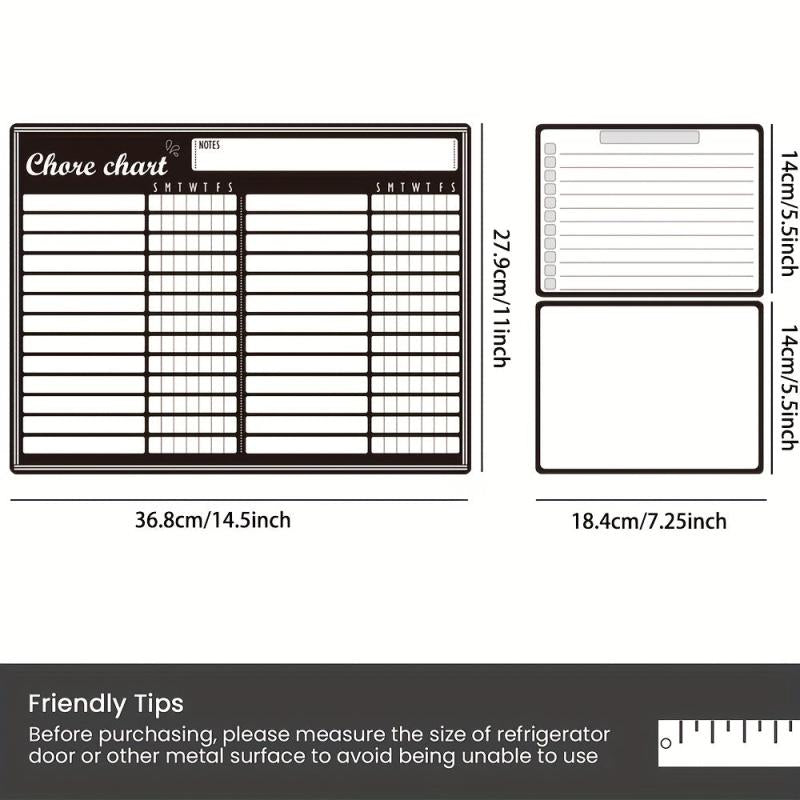 Magnetic Whiteboard Reward Chore Chart Dry Erase Refrigerator