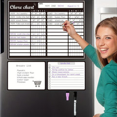 Magnetic Whiteboard Reward Chore Chart Dry Erase Refrigerator