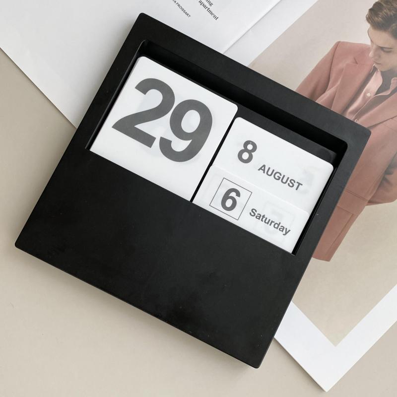 Perpetual Calendar Mini DIY Desktop Calendar Office Desktop Decoration