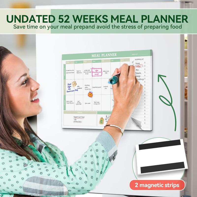 Meal Planning Magnetic Notepad - Weekly Planner