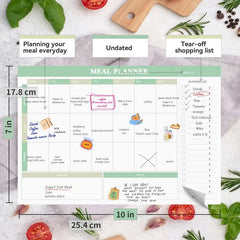 Meal Planning Magnetic Notepad - Weekly Planner