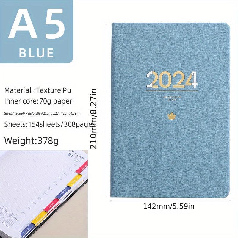 A5 English Schedule Book Embossed Notebook Daily Plan Notepad