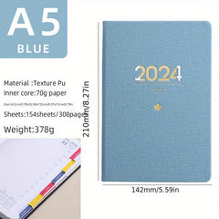 A5 English Schedule Book Embossed Notebook Daily Plan Notepad