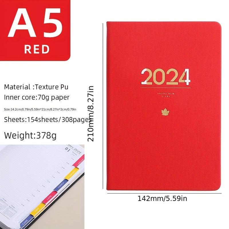 A5 English Schedule Book Embossed Notebook Daily Plan Notepad