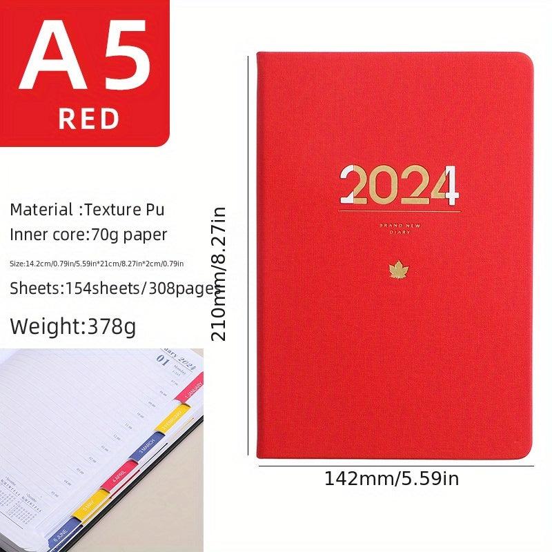 A5 English Schedule Book Embossed Notebook Daily Plan Notepad