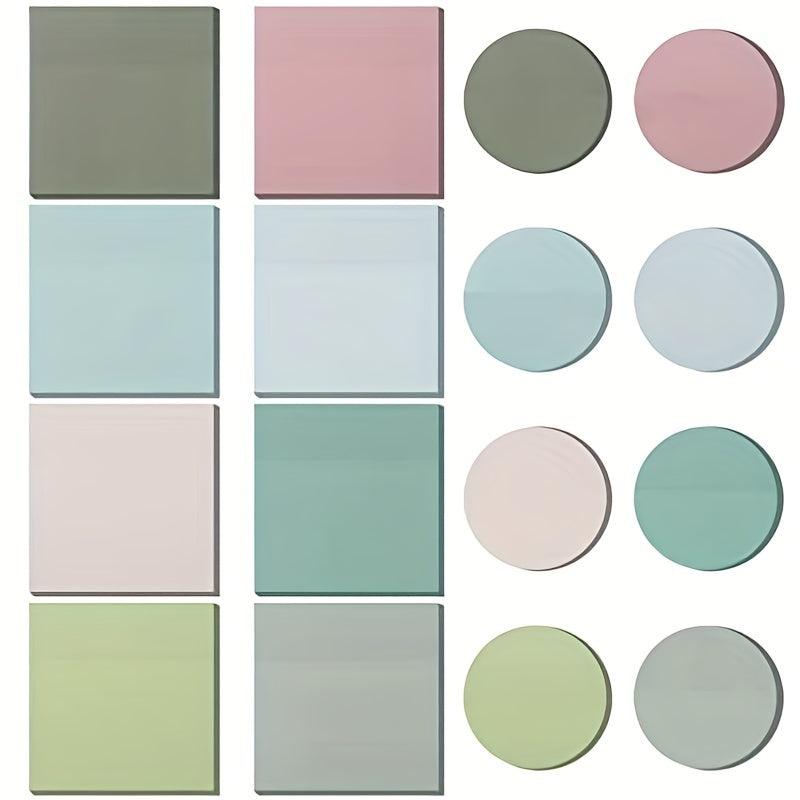 Pastel Clear Sticky Notes Translucent Labels 8 Colors