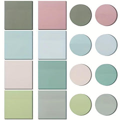 Pastel Clear Sticky Notes Translucent Labels 8 Colors