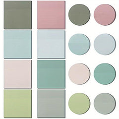 Pastel Clear Sticky Notes Translucent Labels 8 Colors