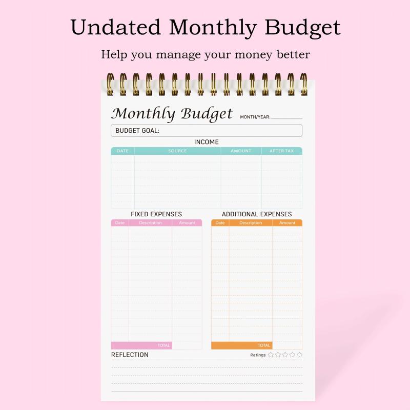 Monthly Budget Planner Notepad Expense Tracker Notebook