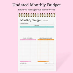Monthly Budget Planner Notepad Expense Tracker Notebook
