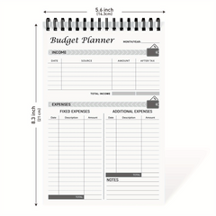 Monthly Budget Planner Notepad Expense Tracker Notebook