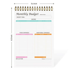 Monthly Budget Planner Notepad Expense Tracker Notebook