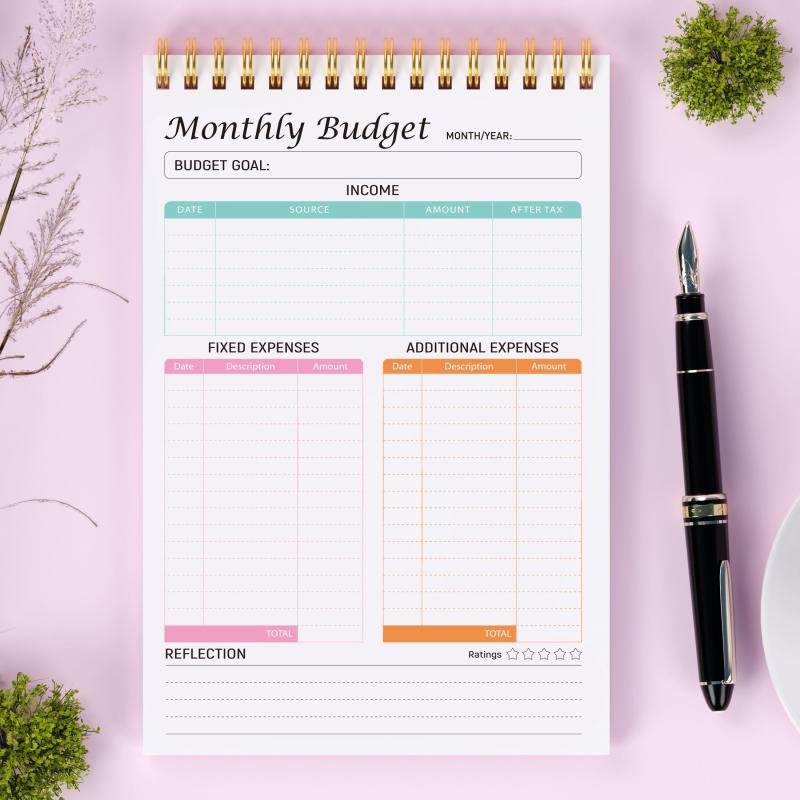 Monthly Budget Planner Notepad Expense Tracker Notebook