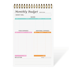 Monthly Budget Planner Notepad Expense Tracker Notebook
