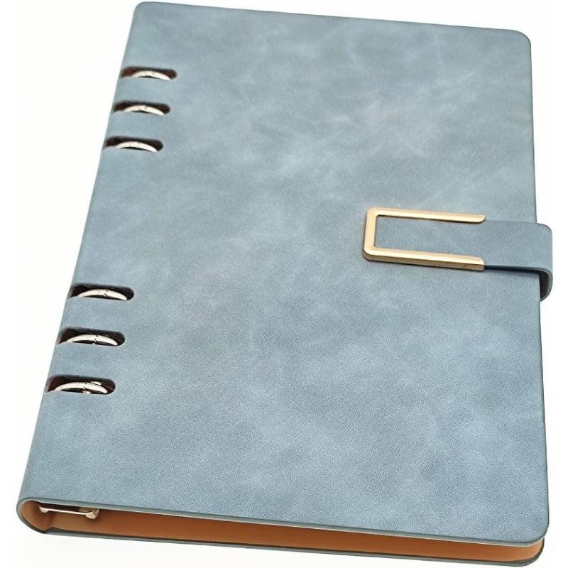 A5 PU Leather 6 Rings Binder Notebook 100 Sheets
