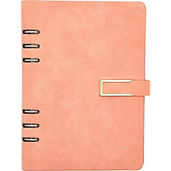 A5 PU Leather 6 Rings Binder Notebook 100 Sheets