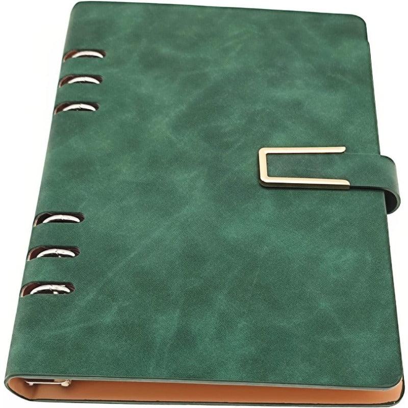 A5 PU Leather 6 Rings Binder Notebook 100 Sheets