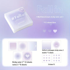 Gradient Sulfuric Acid Sticky Notes Boxed Note Book