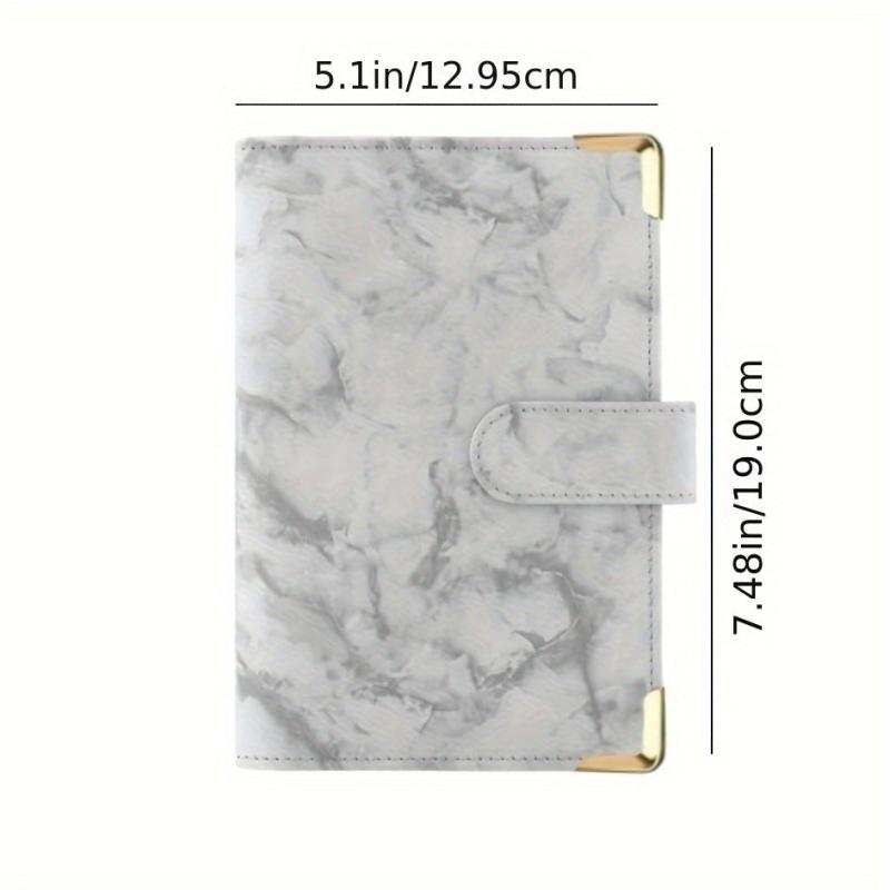 Marble Pattern Binder Hand Account Book Set With Corner Protector
