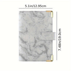 Marble Pattern Binder Hand Account Book Set With Corner Protector