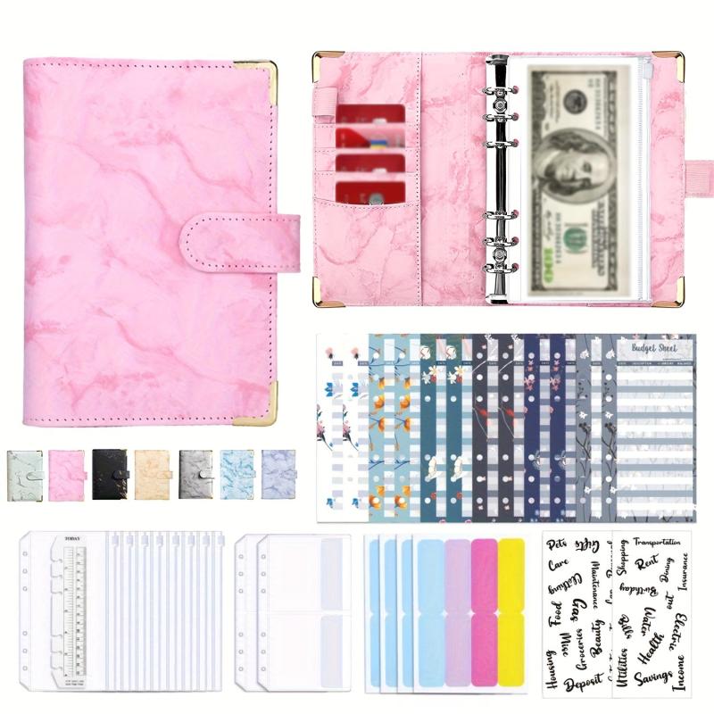 Marble Pattern Binder Hand Account Book Set With Corner Protector