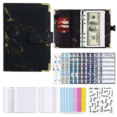 Marble Pattern Binder Hand Account Book Set With Corner Protector