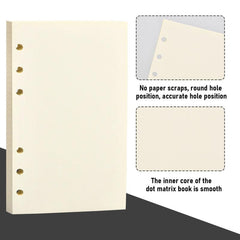 A5 Refill Paper 160 Sheets Notepad Set 6 Ring Binder Blank Inserts Notebook