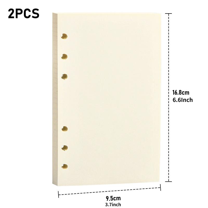 A5 Refill Paper 160 Sheets Notepad Set 6 Ring Binder Blank Inserts Notebook