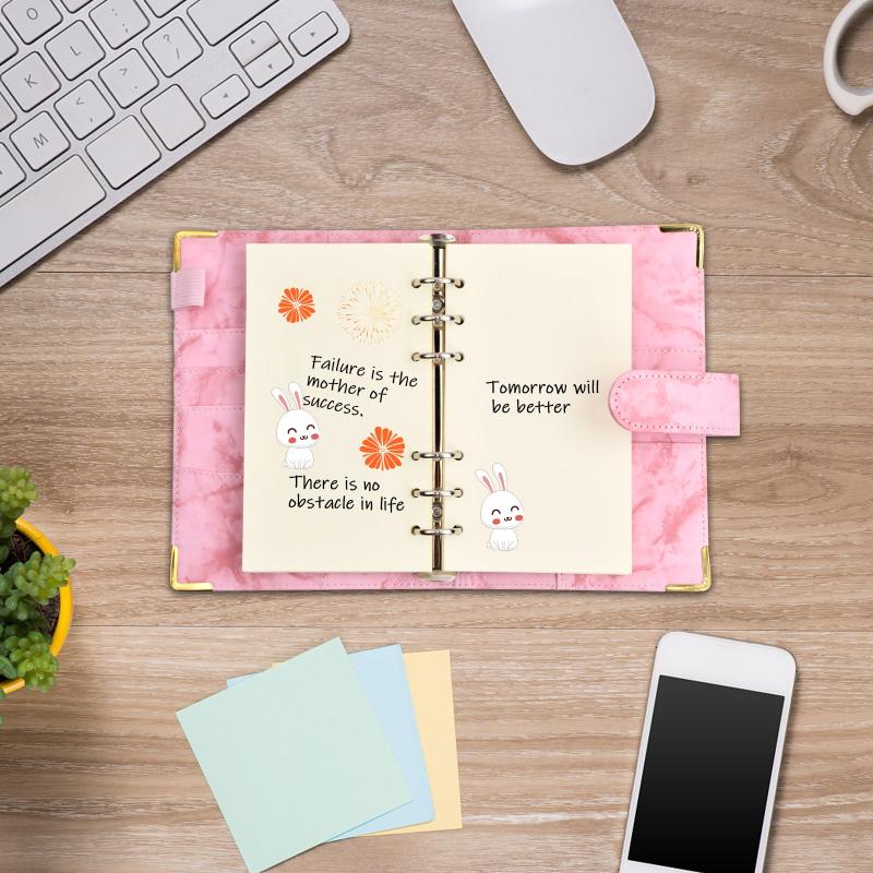 A5 Refill Paper 160 Sheets Notepad Set 6 Ring Binder Blank Inserts Notebook