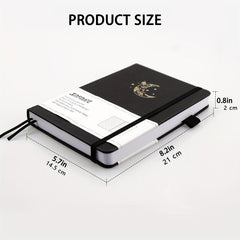 Dotted Journal Bullet Notebook Vegan Leather 160Gsm Thick Paper, Inner Pocket