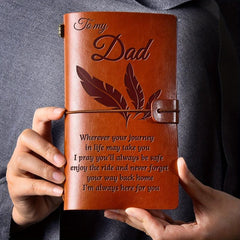 Family Sequence Leather Notebook Journal Book A6 Notepad 144 Pages