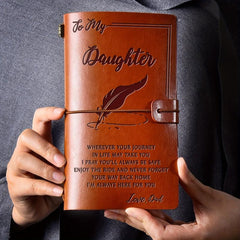 Family Sequence Leather Notebook Journal Book A6 Notepad 144 Pages